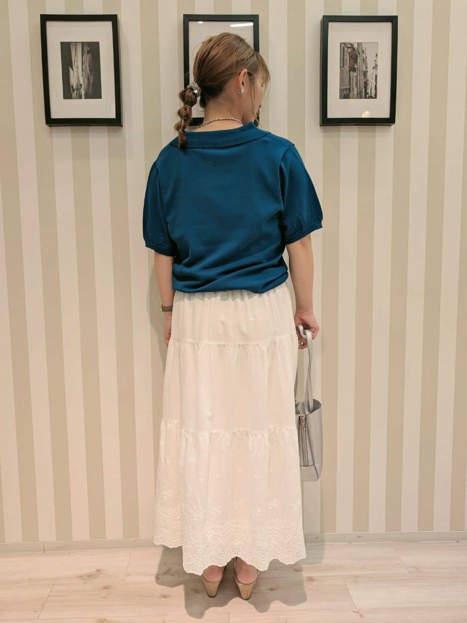 otaさんの「SHOO･LA･RUE｜【S-LL/洗える】大人の抜け感 スキッパーニット」を使ったコーディネート