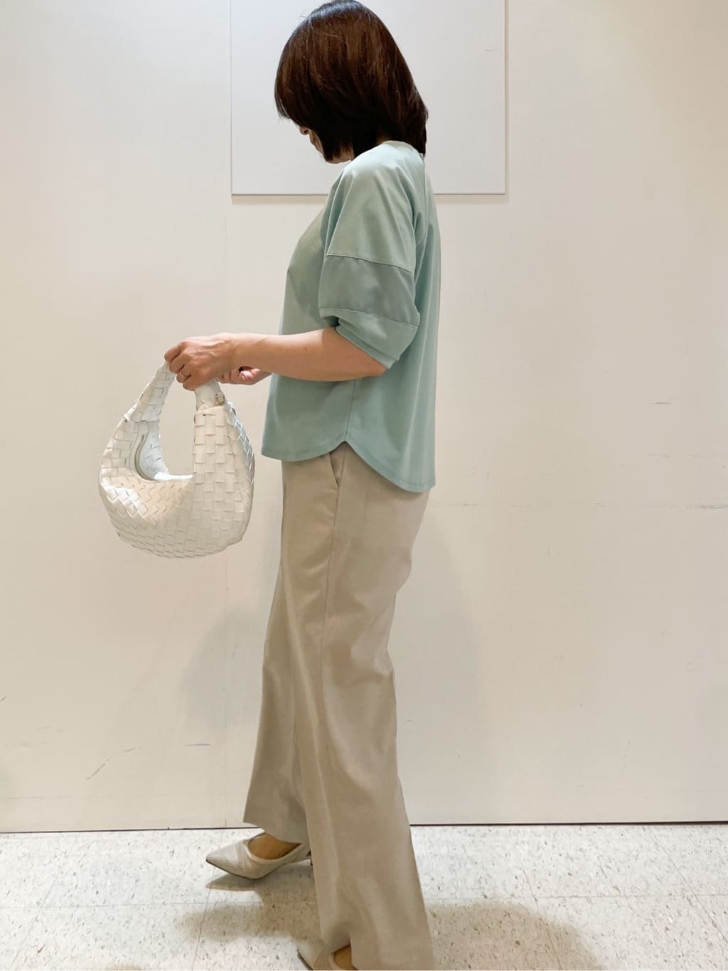 めいさんの「Reflect｜【マシンウォッシュ可】リネンライクフレアパンツ」を使ったコーディネート