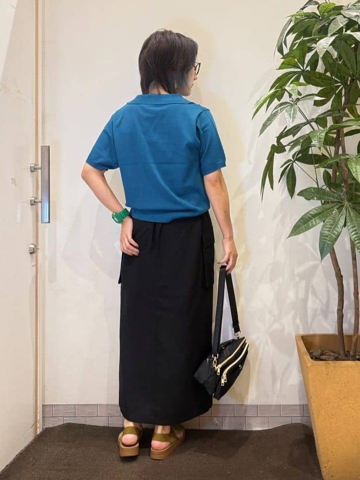 misakiさんの「SHOO･LA･RUE｜【S-LL/洗える】大人の抜け感 スキッパーニット」を使ったコーディネート