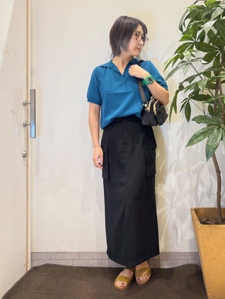 misakiさんの「SHOO･LA･RUE｜【S-LL/洗える】大人の抜け感 スキッパーニット」を使ったコーディネート
