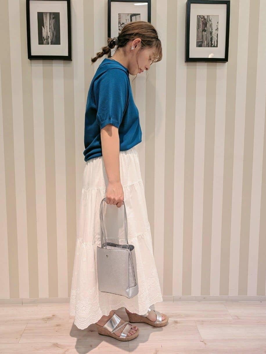 otaさんの「SHOO･LA･RUE｜【S-LL/洗える】大人の抜け感 スキッパーニット」を使ったコーディネート