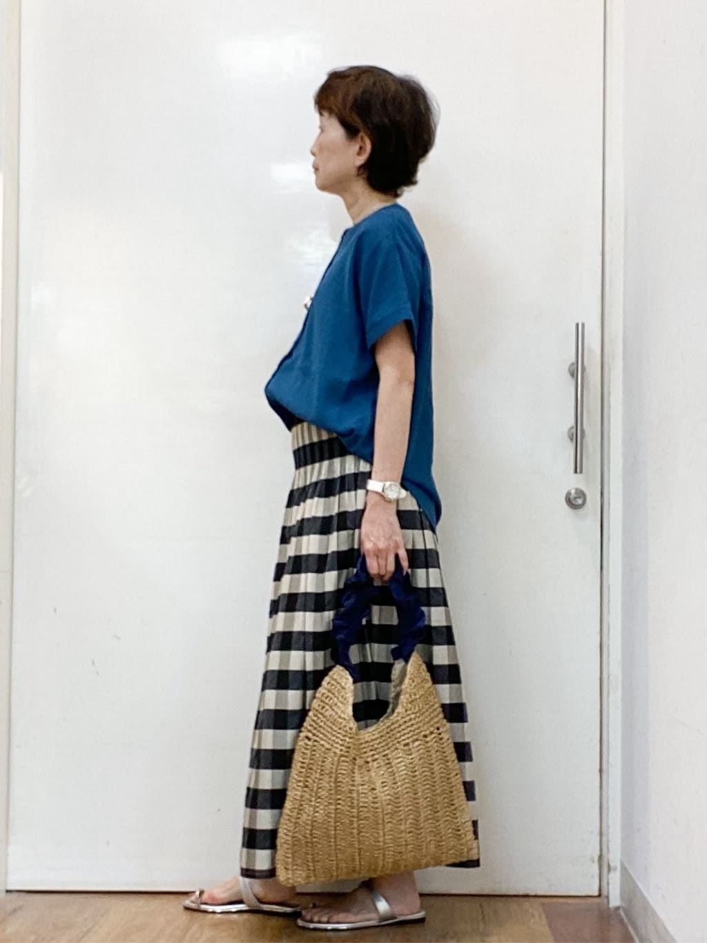 みぃさんの「SHOO･LA･RUE｜【洗える/プチプラ】大人の抜け感をプラスする バンドカラーシャツ」を使ったコーディネート