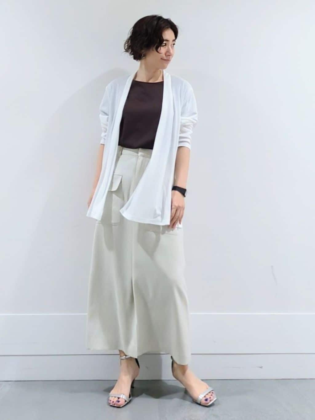 ミズタさんの「UNTITLED｜◆【接触冷感/UV機能/遮熱】ジャージカーディガン」を使ったコーディネート