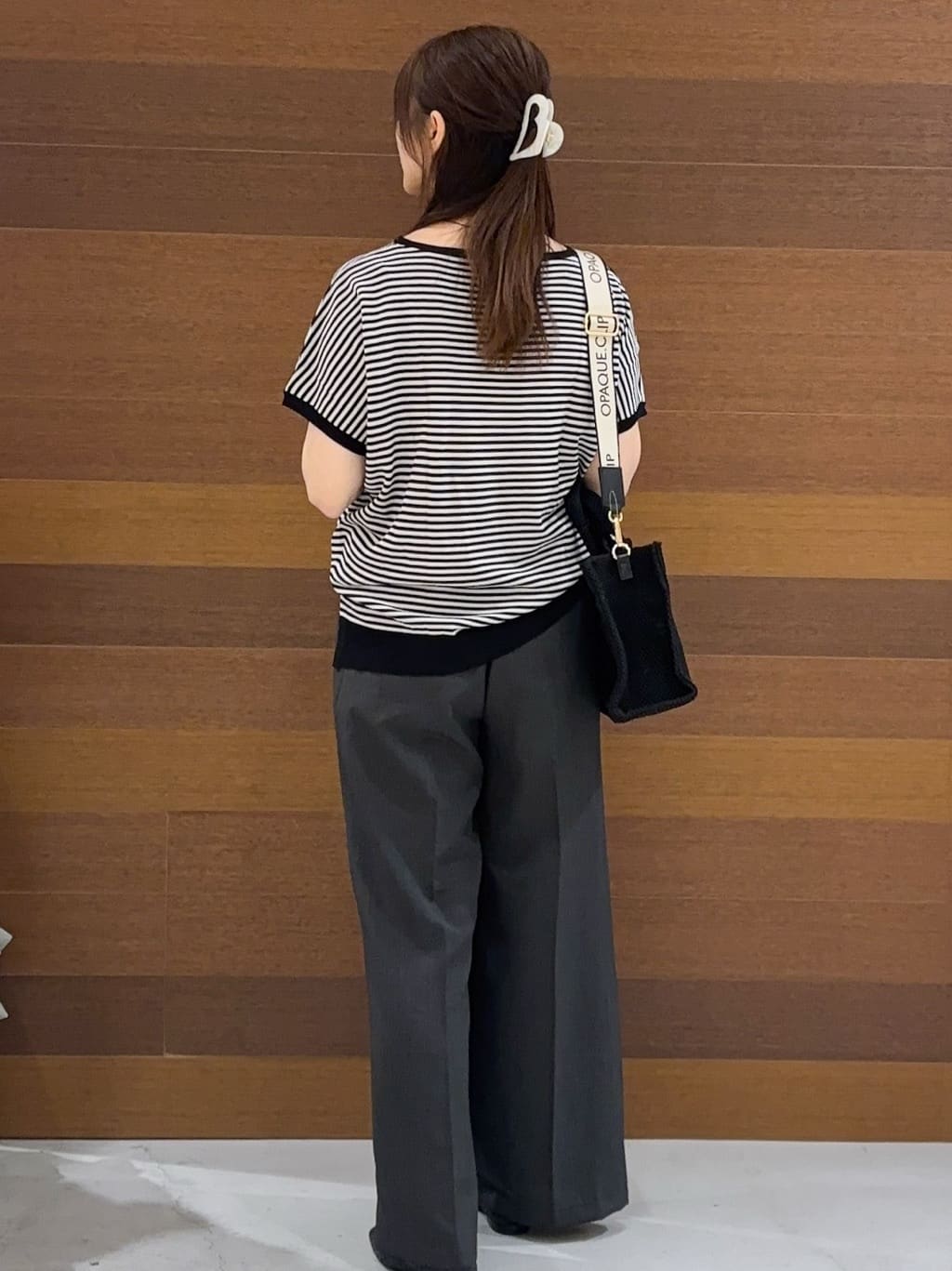 まみさんの「OPAQUE.CLIP｜《6色展開／S-LLサイズ》ドルマンスリーブニット【UV／接触冷感／洗濯機洗い可／抗ピル】」を使ったコーディネート