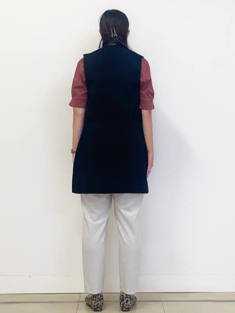 chisaさんの「Reflect｜【マシンウォッシュ可／ウエストゴム仕様】キレイめリラクシーパンツ」を使ったコーディネート