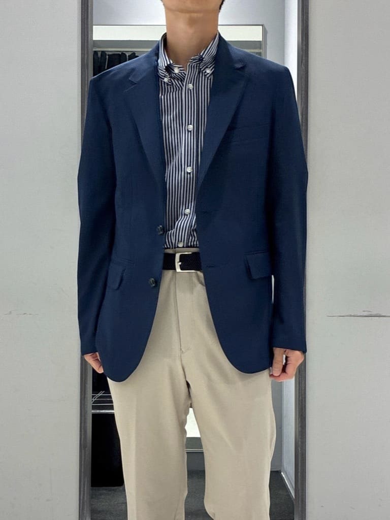 わいずみさんの「TAKEO KIKUCHI｜【COOL CITY WEAR】アーバンクール ジャケット /接触冷感・吸水速乾」を使ったコーディネート
