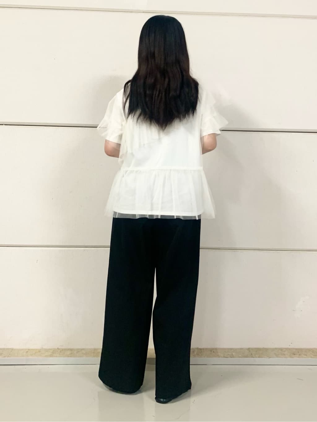 sahoさんの「THE SHOP TK｜【セットアイテム】チュール&times;ロゴTシャツ/洗える」を使ったコーディネート