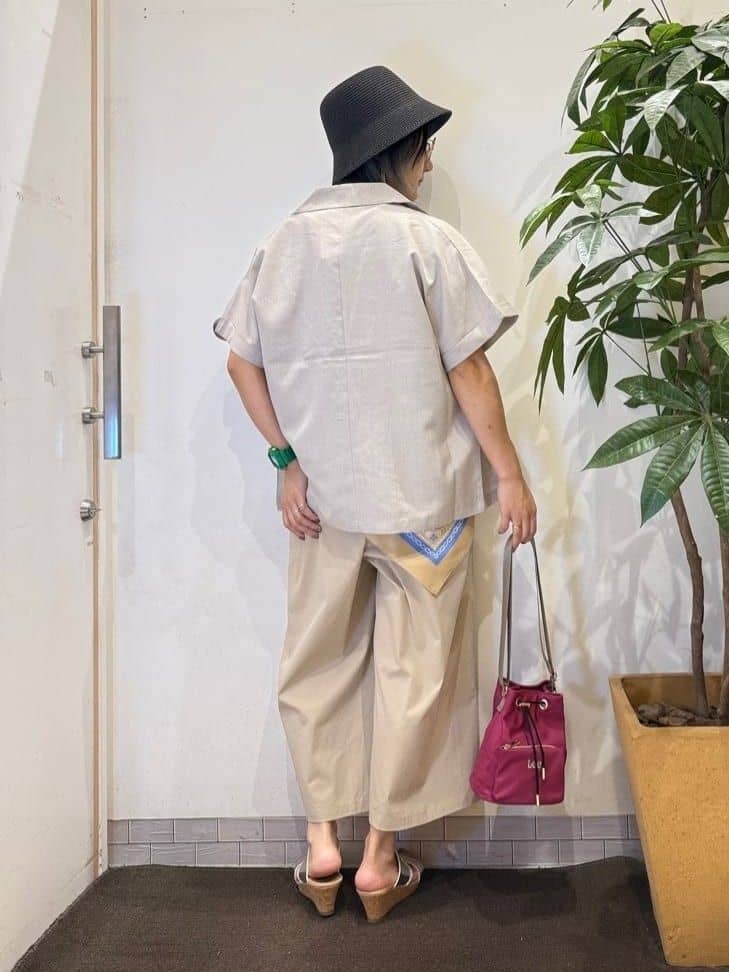 misakiさんの「SHOO･LA･RUE｜【S-LL】さらりと着たい大人のための 麻調半袖ジャケット」を使ったコーディネート