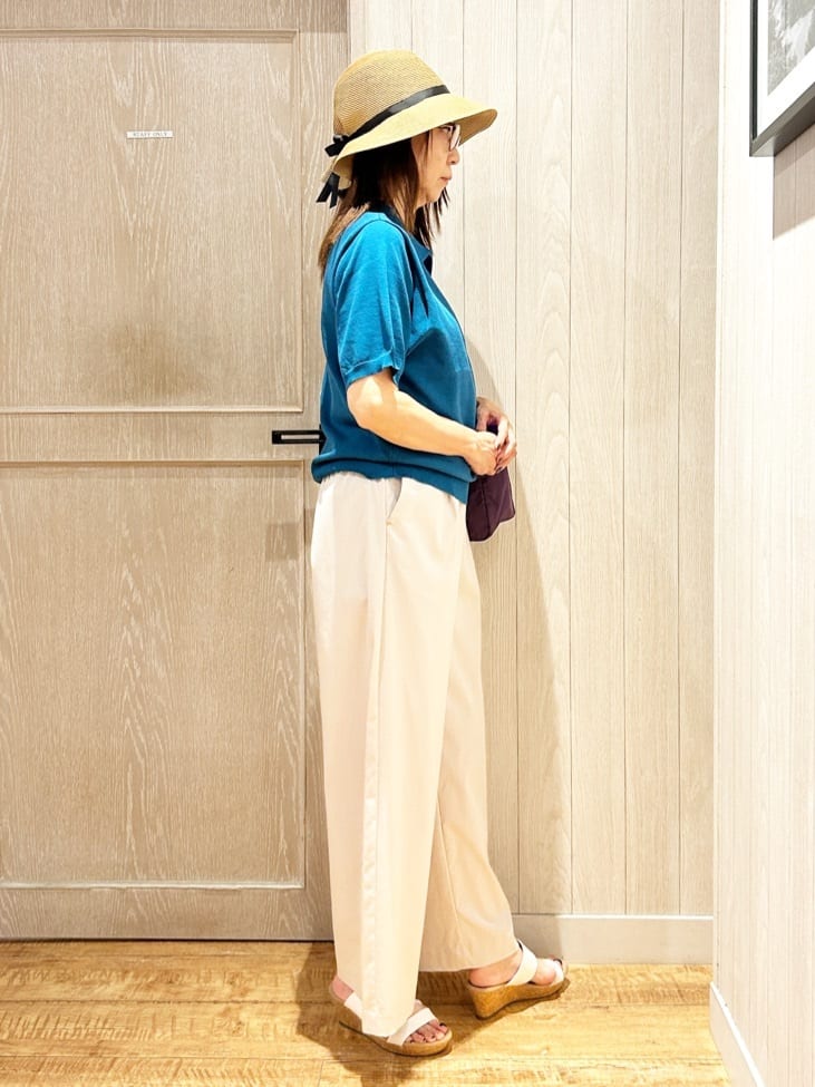 yukaさんの「SHOO･LA･RUE｜【S-LL/洗える】大人の抜け感 スキッパーニット」を使ったコーディネート