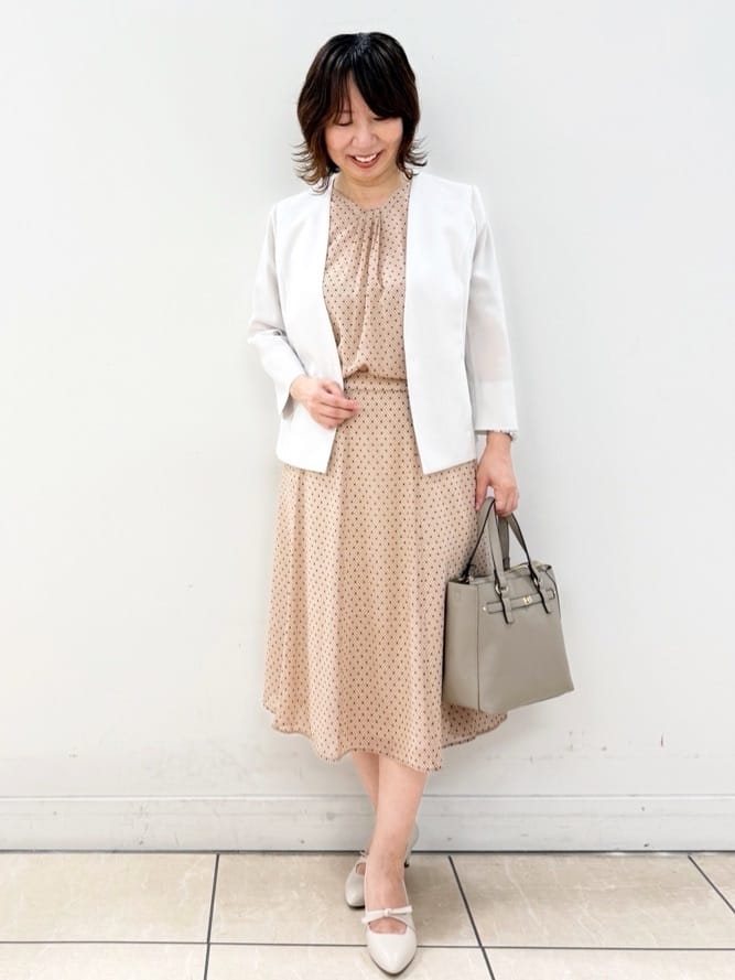 KIKIさんの「Reflect｜◆【接触冷感／洗える／吸水速乾／夏のオケージョンに／セットアップ可】ノーカラージャケット」を使ったコーディネート