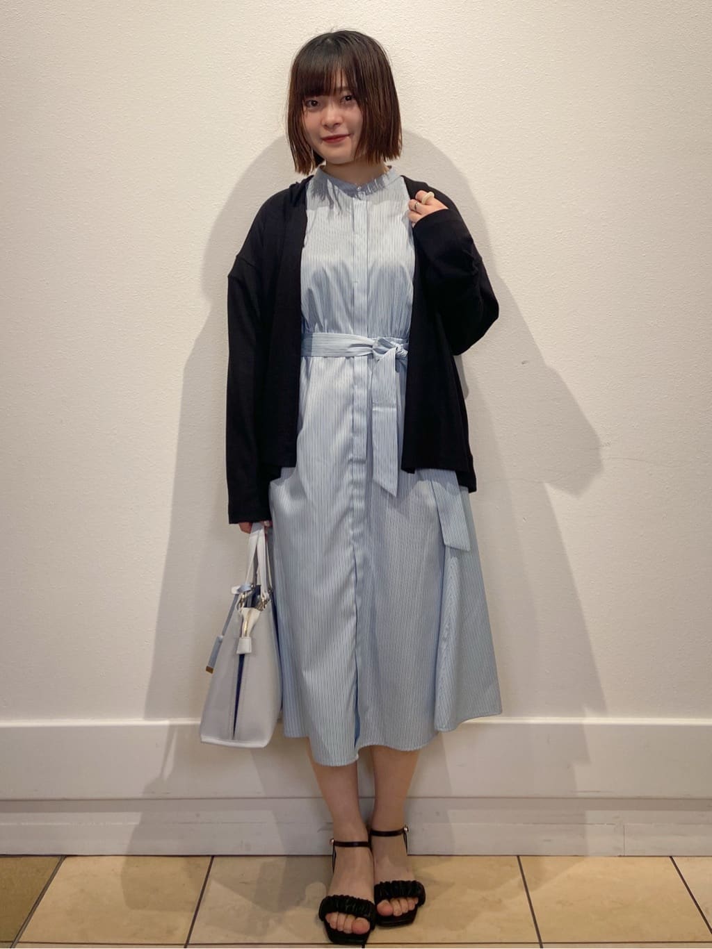 kimiさんの「index｜《XS-LLサイズ》マルチストライプシャツワンピース【洗濯機洗い可／イージーアイロン／防シワ】」を使ったコーディネート