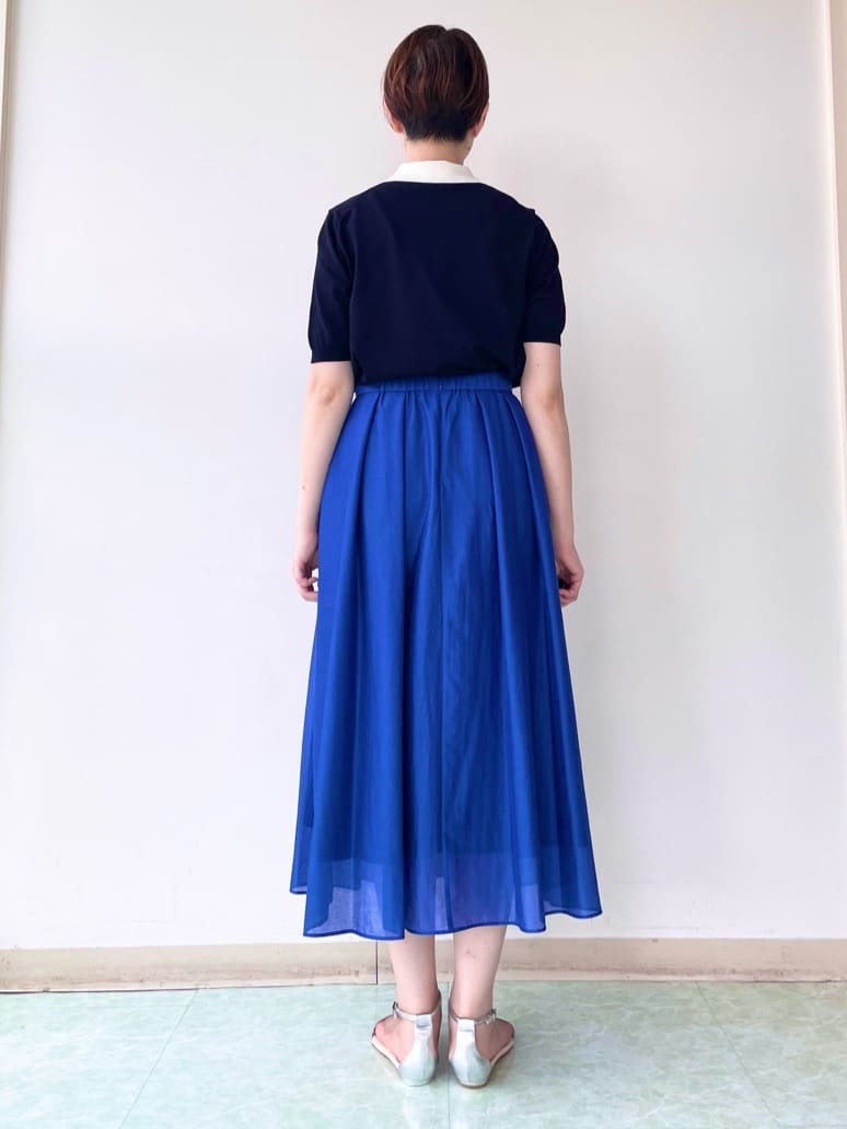 aliceさんの「UNTITLED｜【トレンド/きれいめ】5分袖ポロニット」を使ったコーディネート