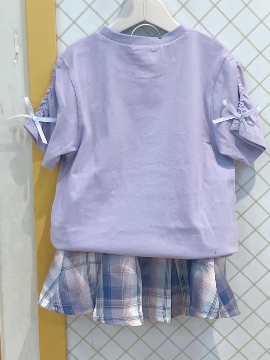 蒼さんの「SHOO･LA･RUE｜◆【100-150cm】スノードームオーガンジーTシャツ」を使ったコーディネート