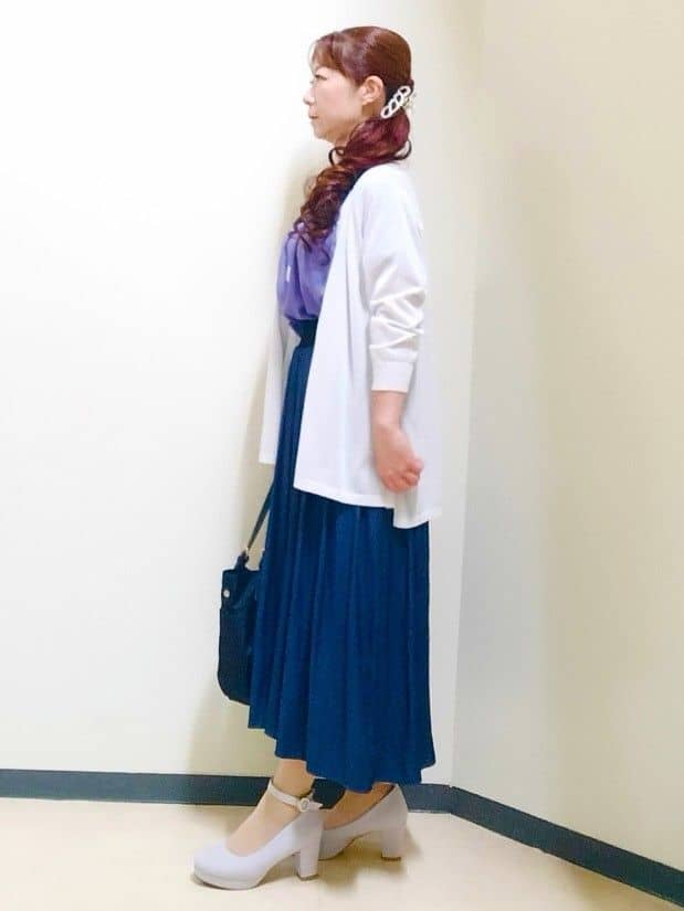 花さんの「Reflect｜【選べる5色◎／マシンウォッシュ可】シャーリングデザインブラウス」を使ったコーディネート
