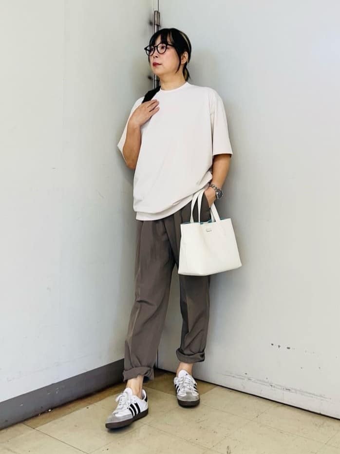 iwさんの「TAKEO KIKUCHI｜【COOL CITY WEAR】テーラードTシャツ /接触冷感」を使ったコーディネート