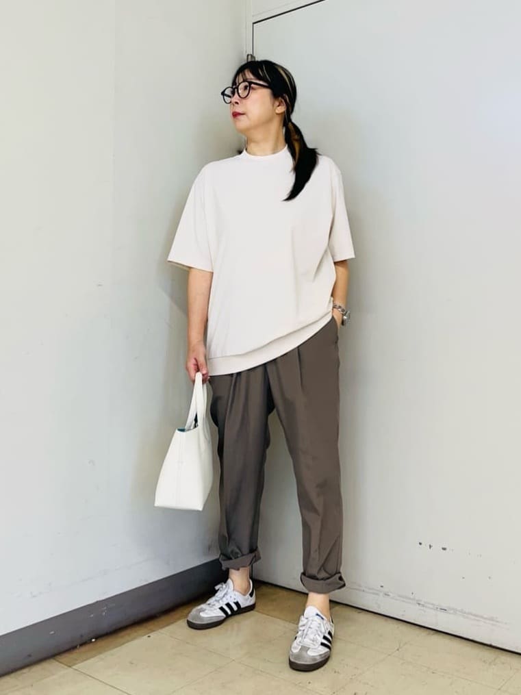 iwさんの「TAKEO KIKUCHI｜【COOL CITY WEAR】テーラードTシャツ /接触冷感」を使ったコーディネート