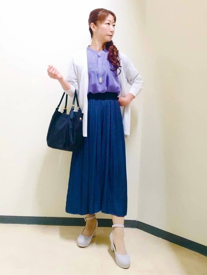 花さんの「Reflect｜【選べる5色◎／マシンウォッシュ可】シャーリングデザインブラウス」を使ったコーディネート