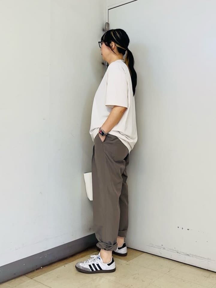 iwさんの「TAKEO KIKUCHI｜【COOL CITY WEAR】テーラードTシャツ /接触冷感」を使ったコーディネート