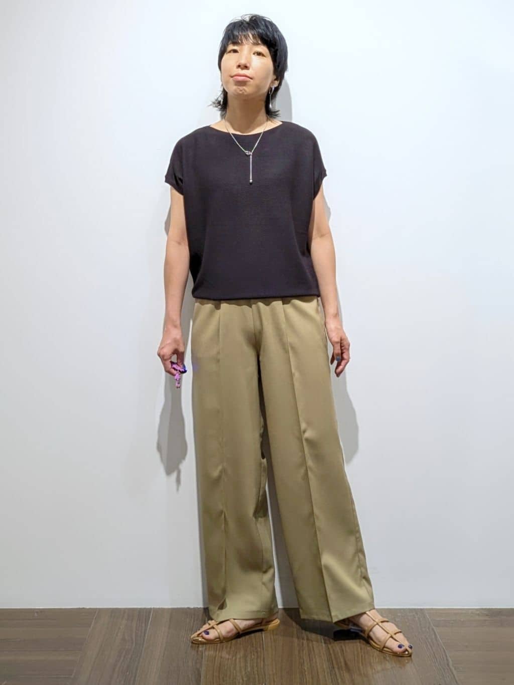4410さんの「THE SHOP TK｜【6色展開】さらさらフレンチニット【毛玉になりにくい/洗濯機OK】」を使ったコーディネート