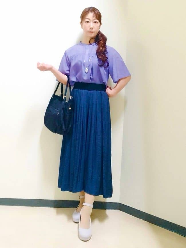 花さんの「Reflect｜【選べる5色◎／マシンウォッシュ可】シャーリングデザインブラウス」を使ったコーディネート