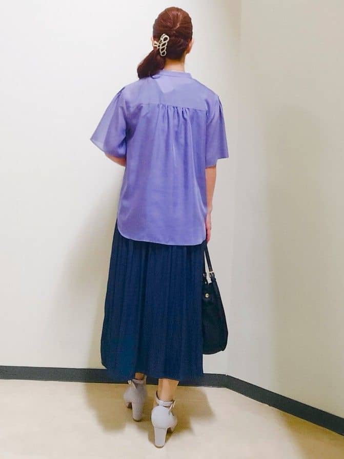 花さんの「Reflect｜【選べる5色◎／マシンウォッシュ可】シャーリングデザインブラウス」を使ったコーディネート