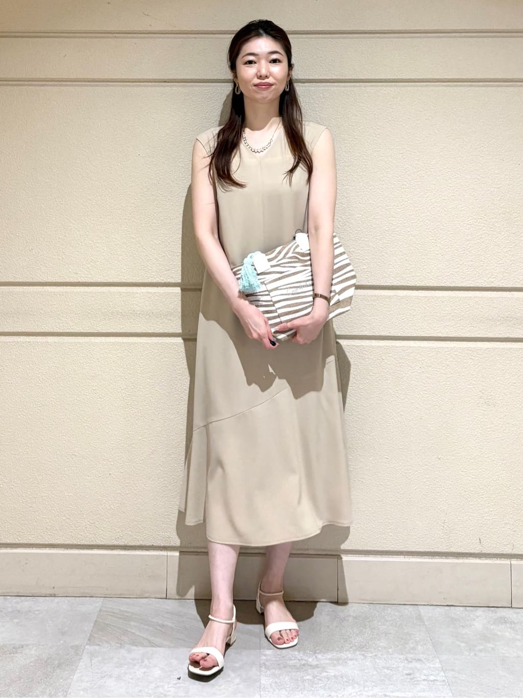 sakiさんの「COUP DE CHANCE｜【手洗い可／日本製】フレアワンピース」を使ったコーディネート