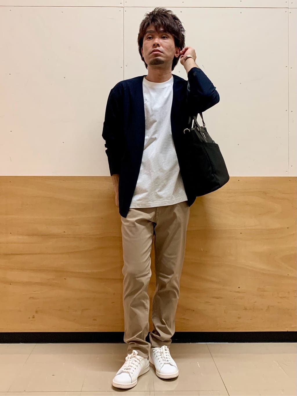 MATUさんの「THE SHOP TK｜シャリルジャージ カーディガン 洗濯機OK/吸水速乾/イージーケア/セットアップ可」を使ったコーディネート