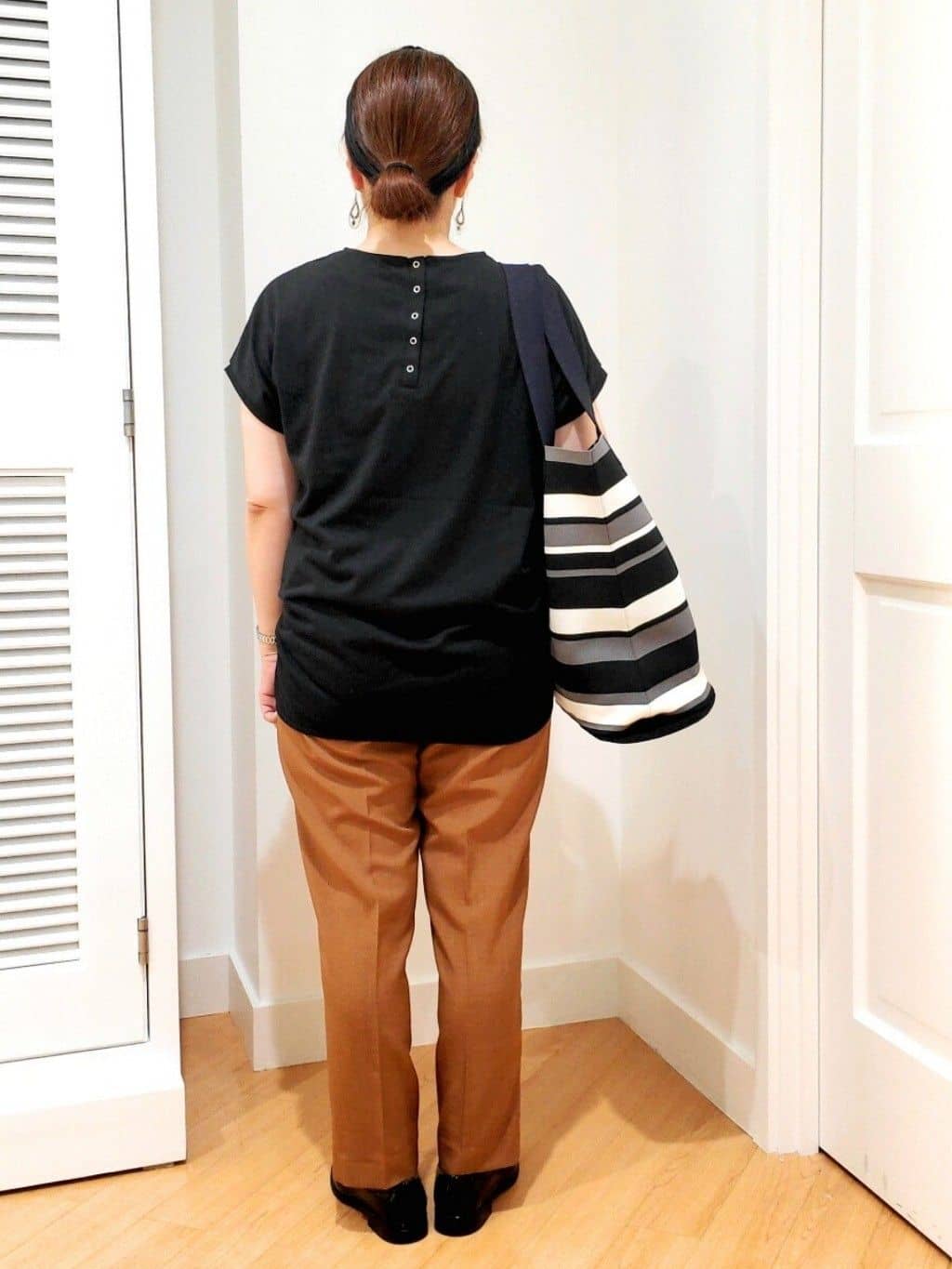 ai-Pさんの「Dessin｜【洗える】フレンチスリーブロゴ入りTシャツ」を使ったコーディネート