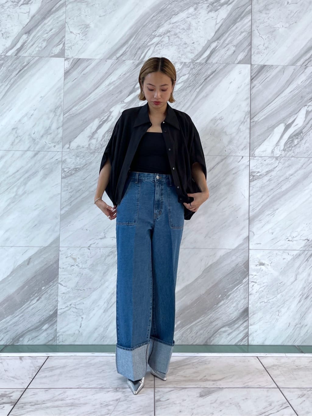 Harukaさんの「INDIVI｜バルーンフォルムブラウス」を使ったコーディネート