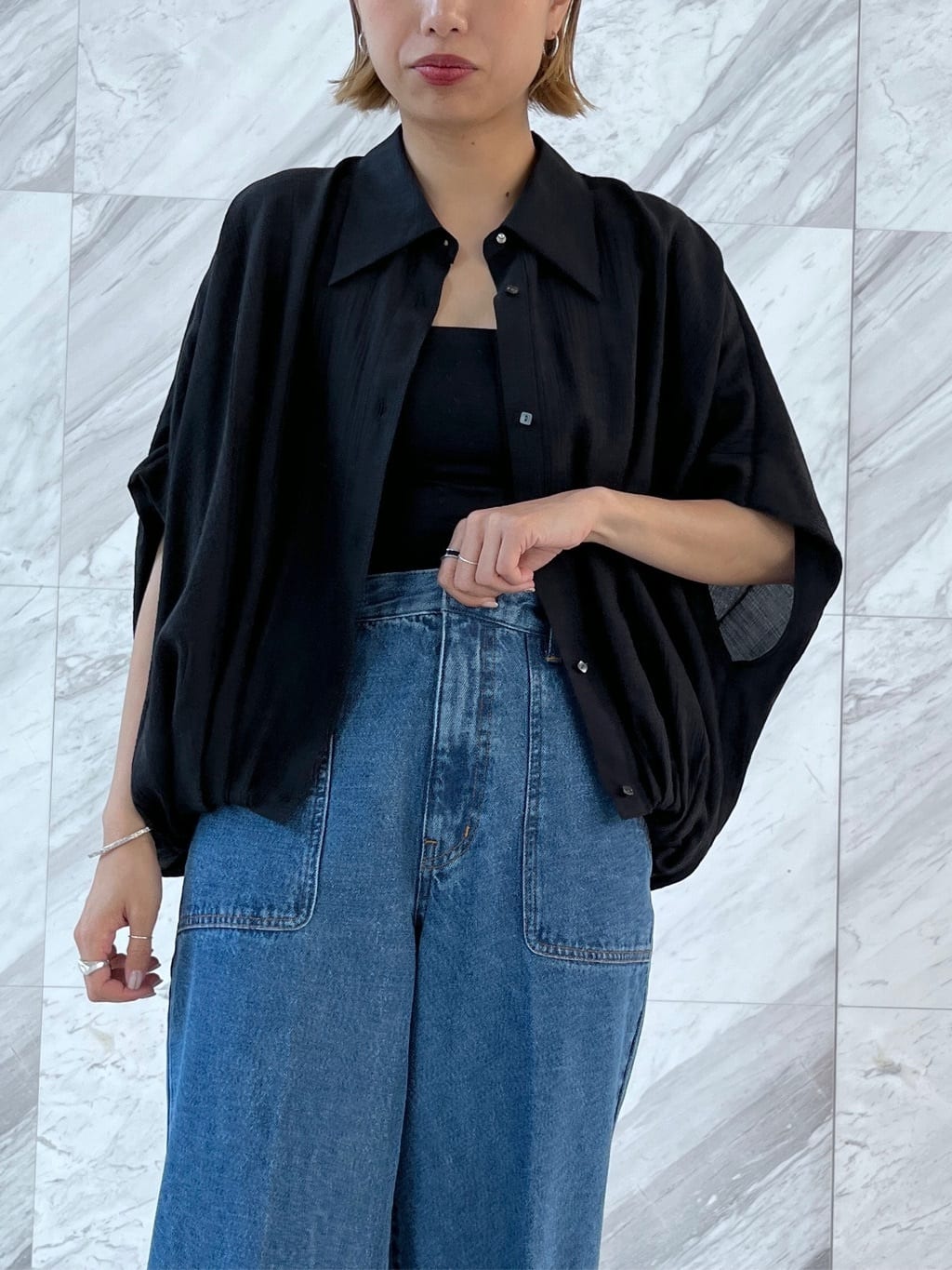 Harukaさんの「INDIVI｜バルーンフォルムブラウス」を使ったコーディネート