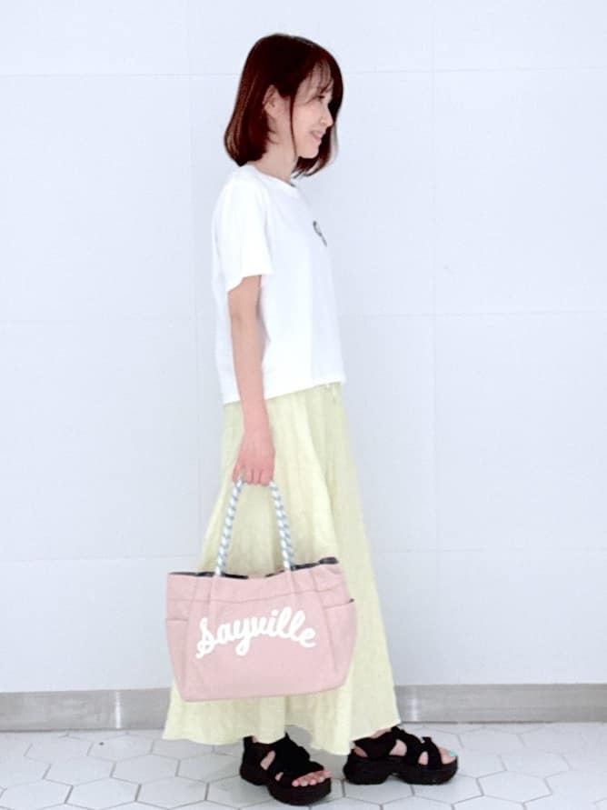 Satoさんの「Dessin｜【洗える】チュール刺繍Tシャツ」を使ったコーディネート