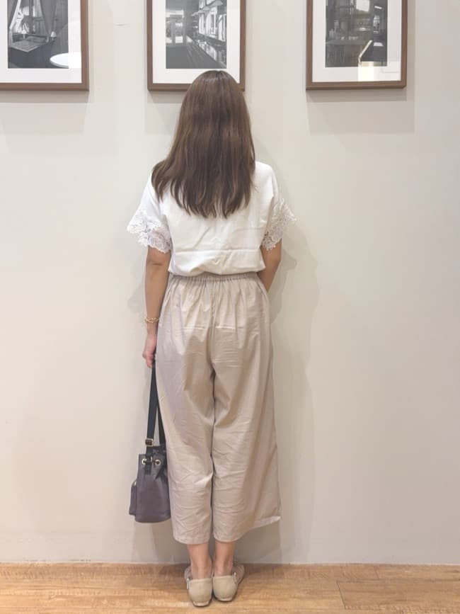 maiさんの「SHOO･LA･RUE｜【S-LL/ひんやり/UV/】大人上品な お袖レースニット」を使ったコーディネート