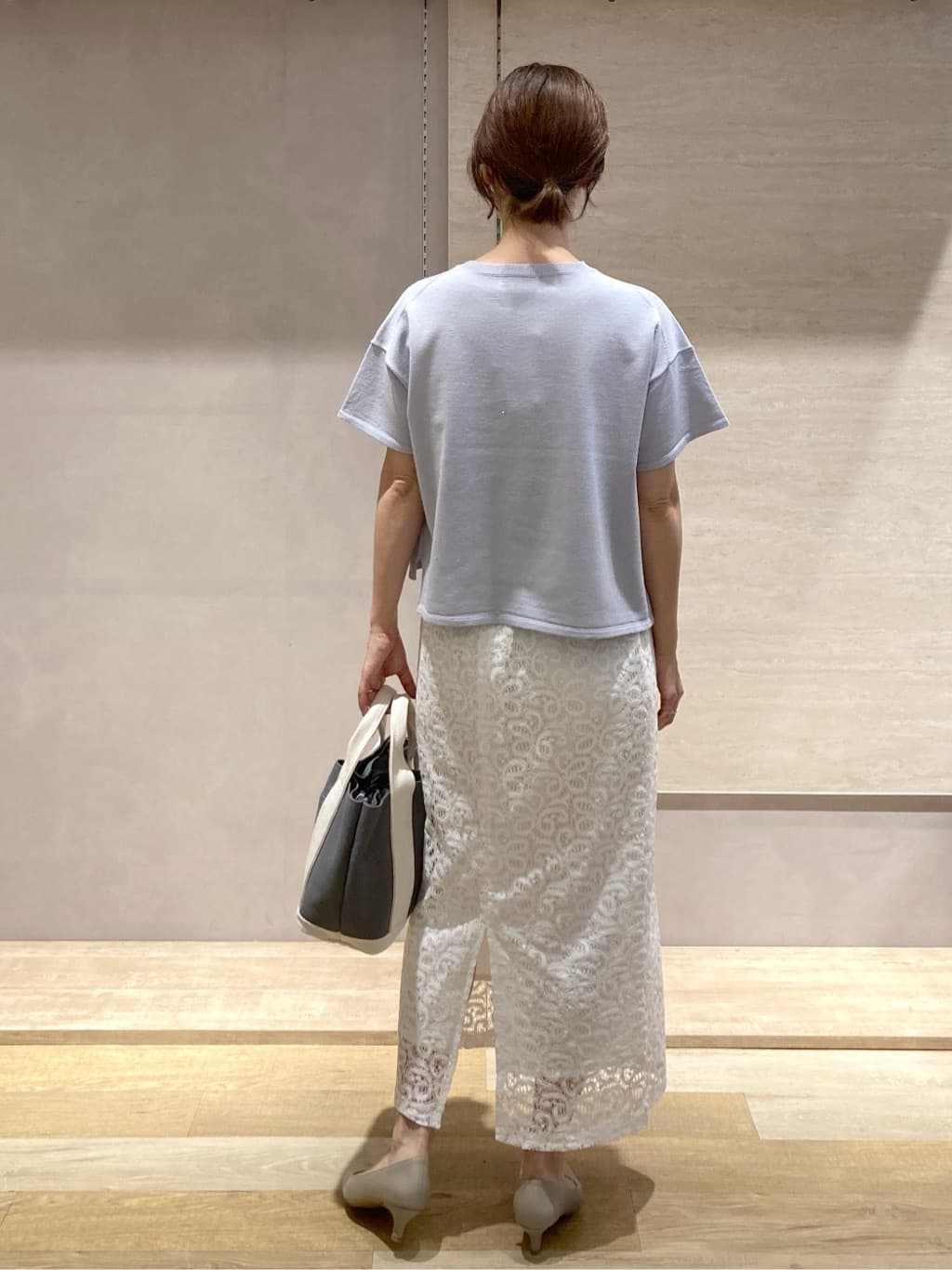 たけねぇさんの「OPAQUE.CLIP｜スパンコールサマーニット【洗濯機洗い可／抗ピル】」を使ったコーディネート