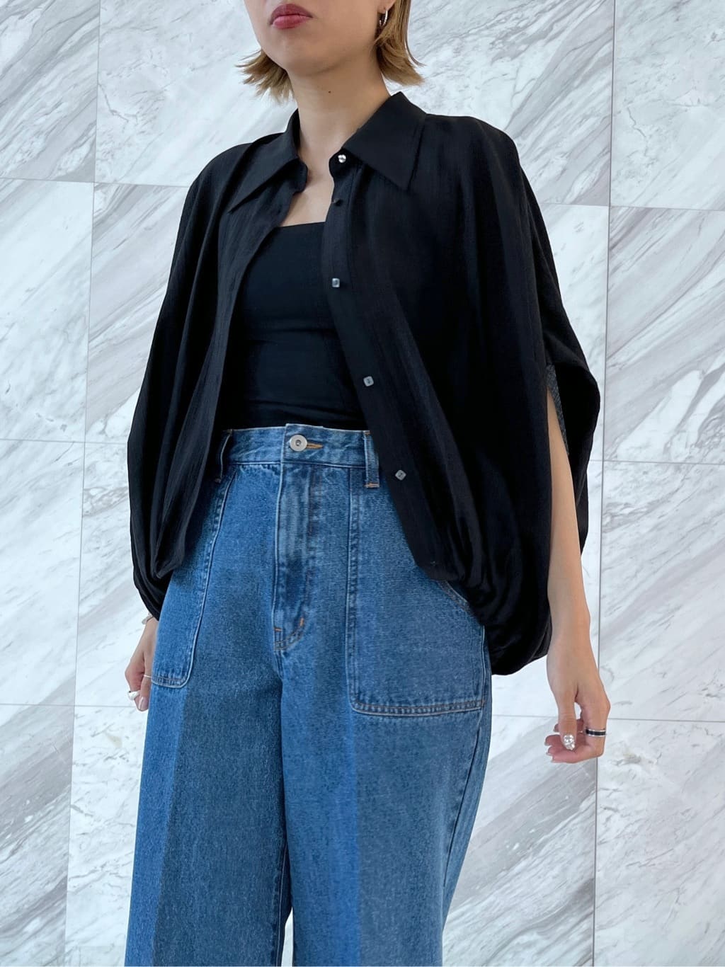Harukaさんの「INDIVI｜バルーンフォルムブラウス」を使ったコーディネート