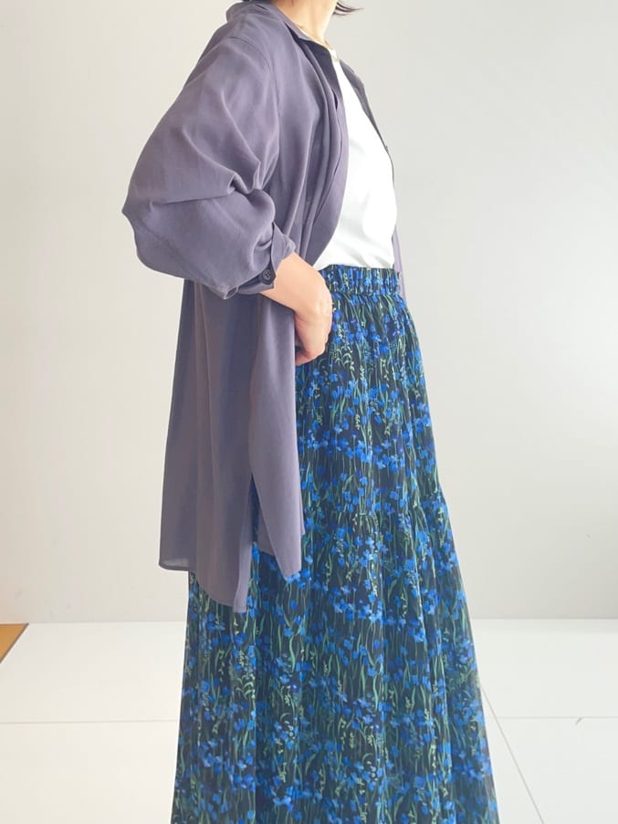 murayamaさんの「INDIVI｜【インナーとしても活躍！】シンプルTシャツ」を使ったコーディネート