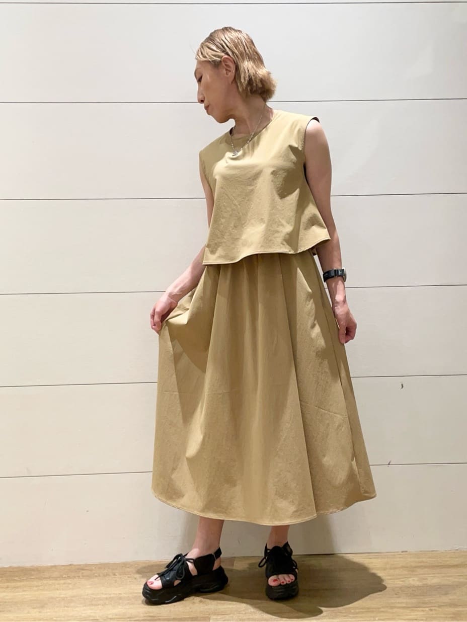 Ryoさんの「THE SHOP TK｜ドッキングワンピース【接触冷感/撥水/UVカット/洗濯機OK】」を使ったコーディネート