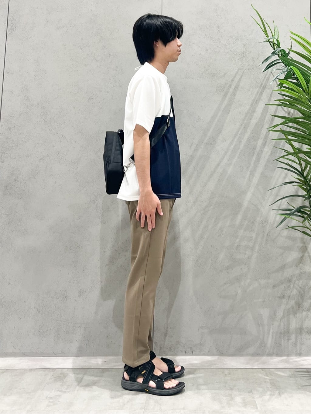 SHI-MAさんの「THE SHOP TK｜ツイルブロッキング 半袖Tシャツ 洗濯機OK」を使ったコーディネート