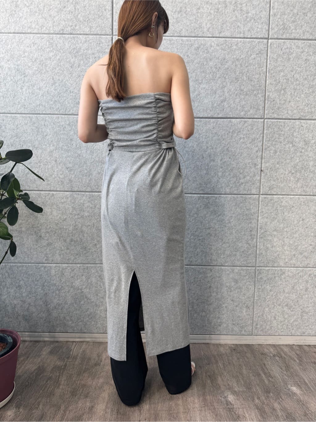 designer yukaさんの「CODE A｜drawstring skirt dress」を使ったコーディネート