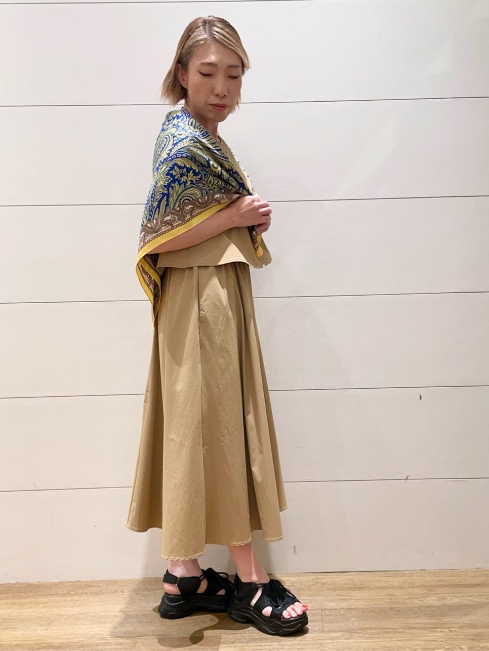Ryoさんの「THE SHOP TK｜ドッキングワンピース【接触冷感/撥水/UVカット/洗濯機OK】」を使ったコーディネート