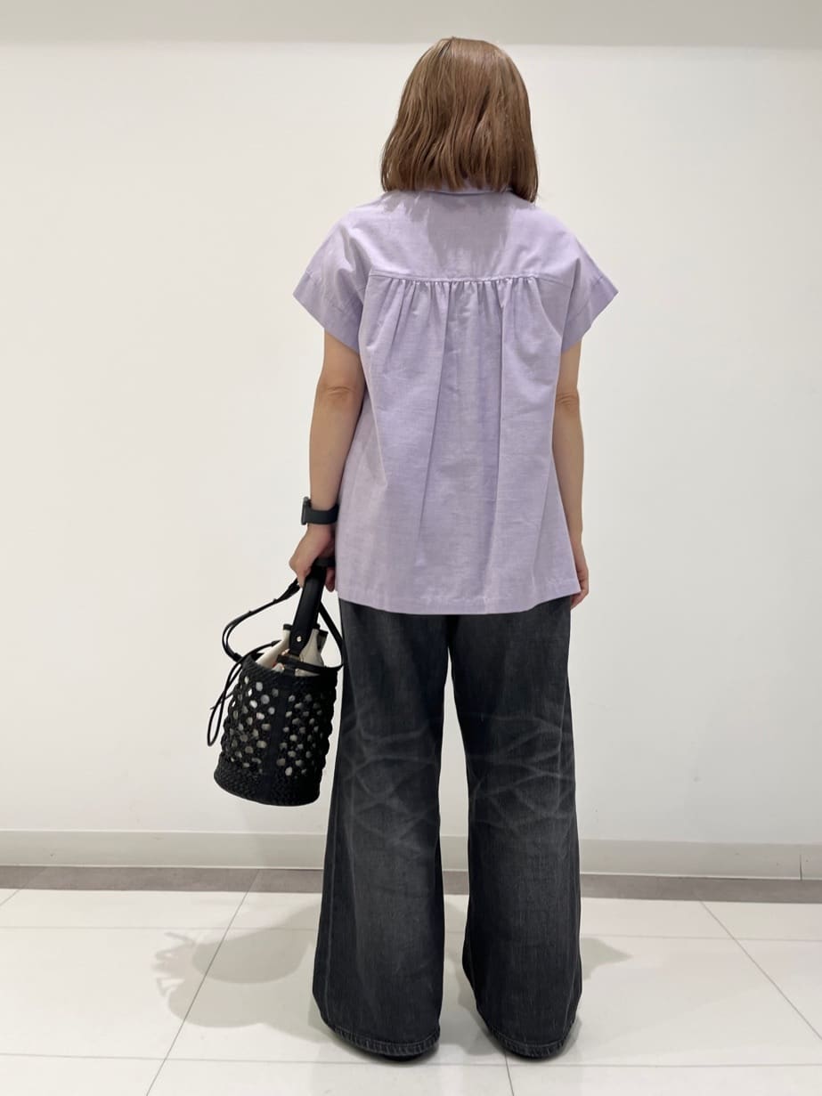 Reecoさんの「DRESSTERIOR｜ヴィンテージ加工ワイドデニムパンツ」を使ったコーディネート