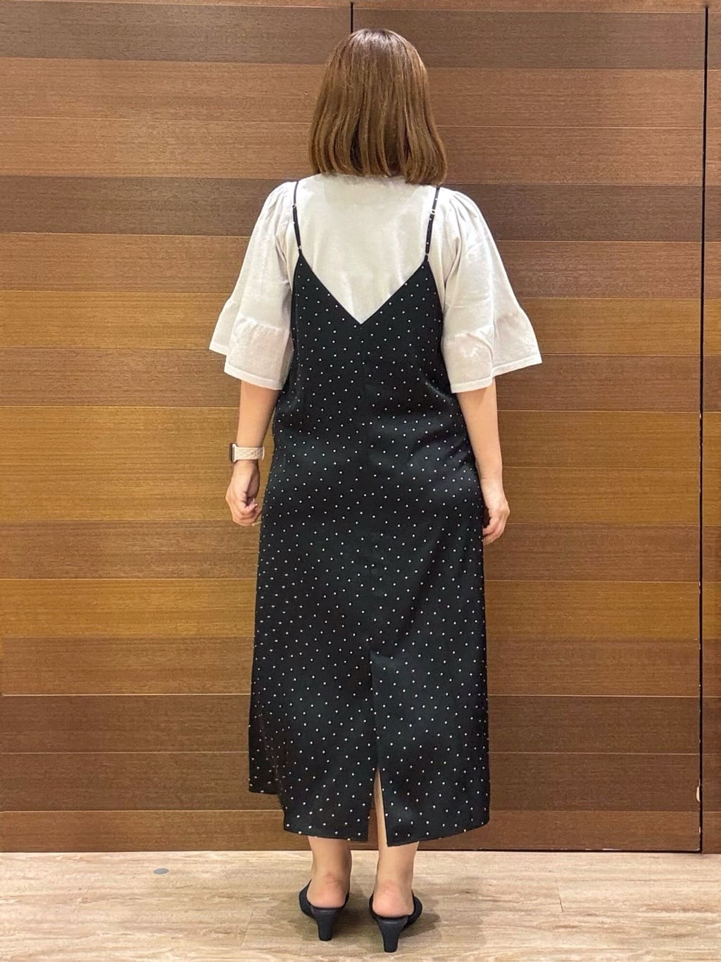 yumeさんの「OPAQUE.CLIP｜《5色展開》シアーフレアスリーブニット【洗濯機洗い可】」を使ったコーディネート