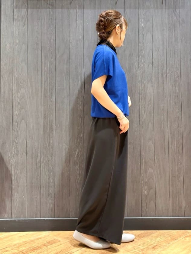 meiさんの「SHOO･LA･RUE｜【ひんやり/S-LL】さらさらな肌触りが心地よい フレンチスリーブニット」を使ったコーディネート