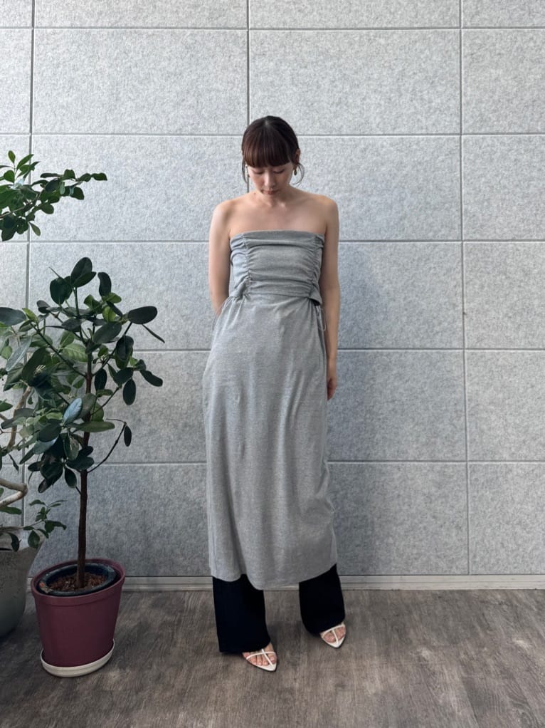 designer yukaさんの「CODE A｜drawstring skirt dress」を使ったコーディネート