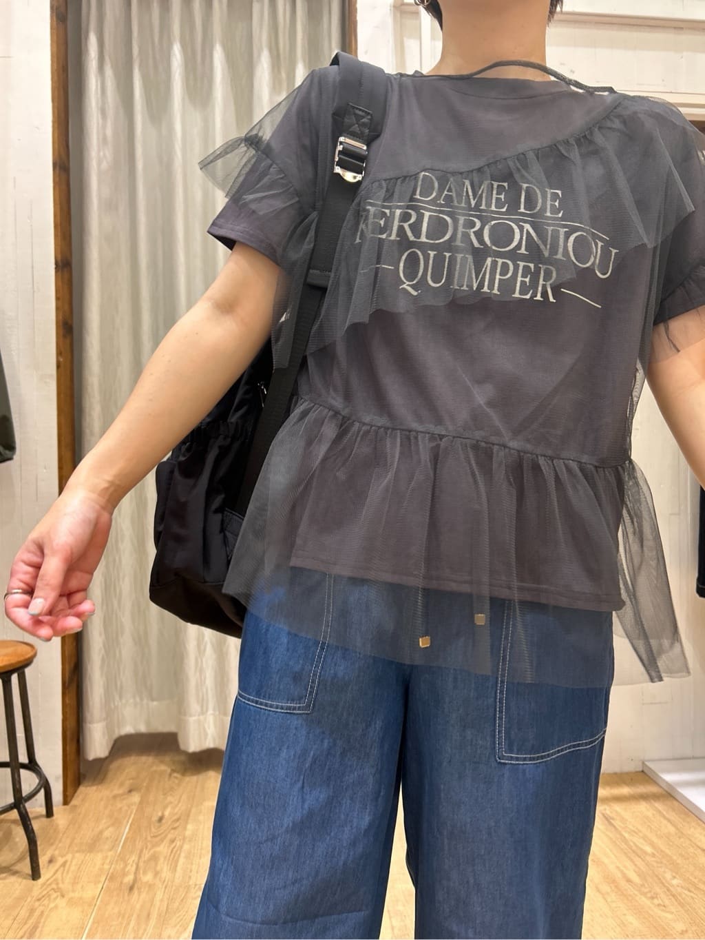 ga_riさんの「THE SHOP TK｜【セットアイテム】チュール&times;ロゴTシャツ/洗える」を使ったコーディネート