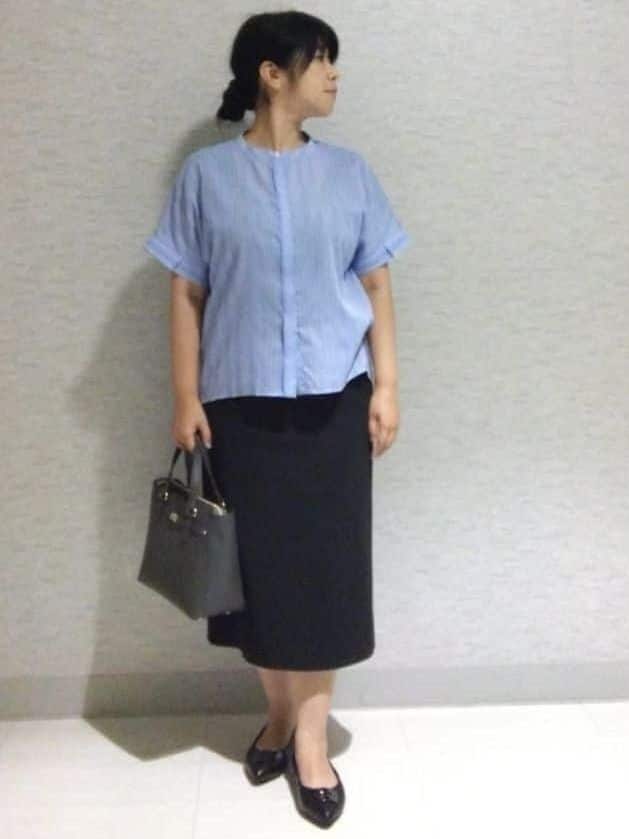 sakoさんの「Reflect｜【洗える】ドビーストライプブラウス」を使ったコーディネート
