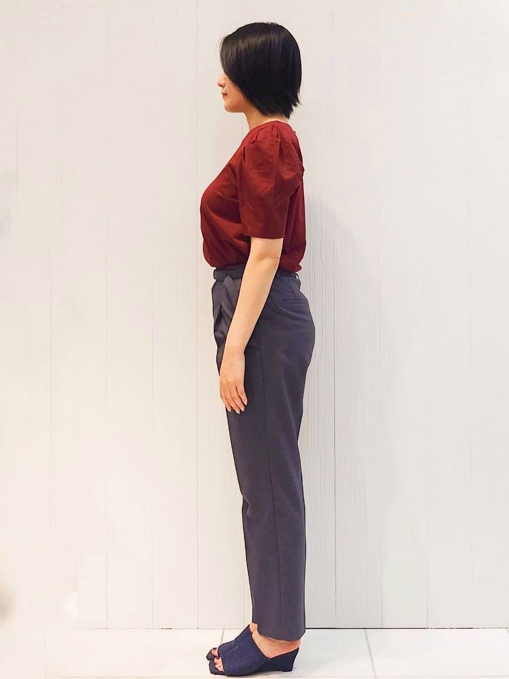 haruさんの「index｜《7色展開／XS-LLサイズ》多機能タックスリーブトップス【汗ジミ防止／吸水速乾／接触冷感／UVケア」を使ったコーディネート