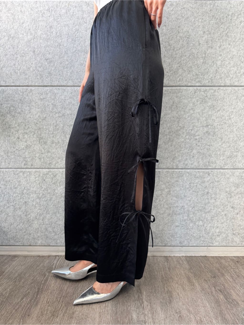 uchi__yamaさんの「CODE A｜drawstring crop tee」を使ったコーディネート