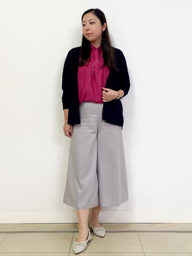 chisaさんの「Reflect｜【選べる5色◎／マシンウォッシュ可】シャーリングデザインブラウス」を使ったコーディネート