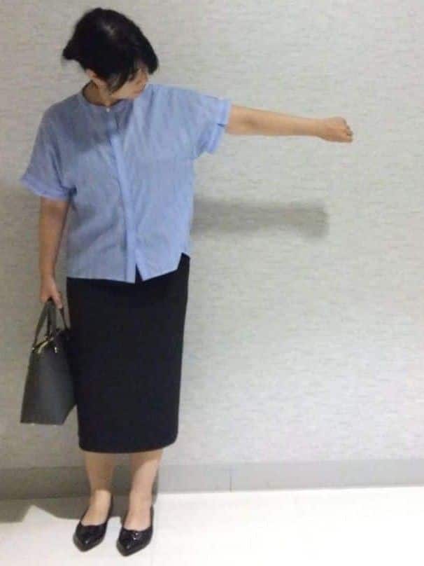 sakoさんの「Reflect｜【洗える】ドビーストライプブラウス」を使ったコーディネート