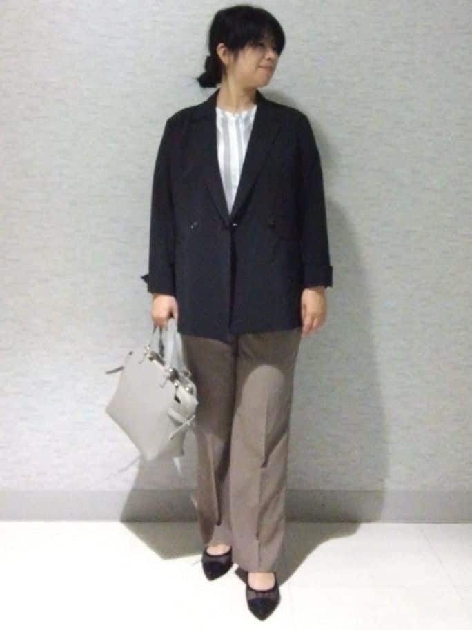sakoさんの「Reflect｜【洗える】ドビーストライプブラウス」を使ったコーディネート